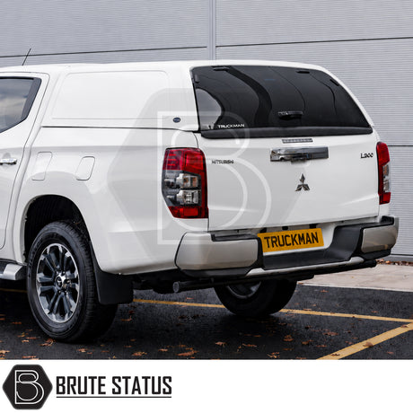 Mitsubishi L200 Series 6 hardtop canopy Truckman RS with solid side panels and secure rear glass access door