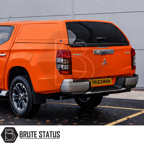 Fiat Fullback and Mitsubishi L200 Truckman RS canopy with tinted rear window and commercial hardtop design