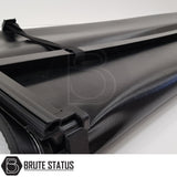 "Premium tri-fold tonneau cover for pickup trucks, featuring UV-stable vinyl, rubber perimeter seals, reinforced corners, and shaped aluminium cross bars for improved durability, aerodynamics, and water resistance. Easy no-drill installation. Not compatible with Wildtrak models with sports bars.