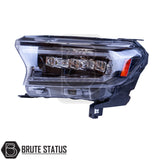 Ford Ranger LED Mustang style headlights with Bugatti-inspired DRL – 2015 to 2022 models