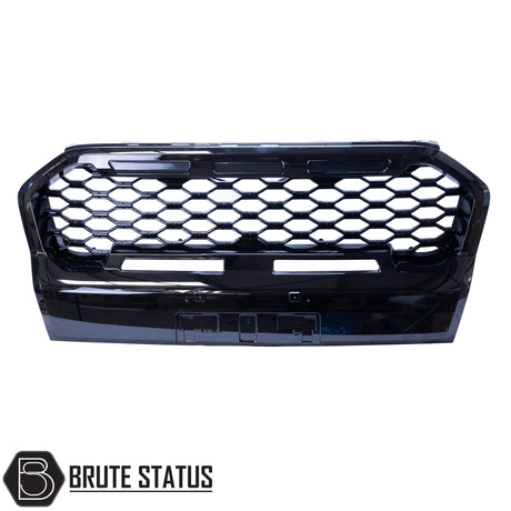 Ford Ranger 2019-2022 T8 Gloss Black Grille (Wildtrak Only) with Amber LEDs