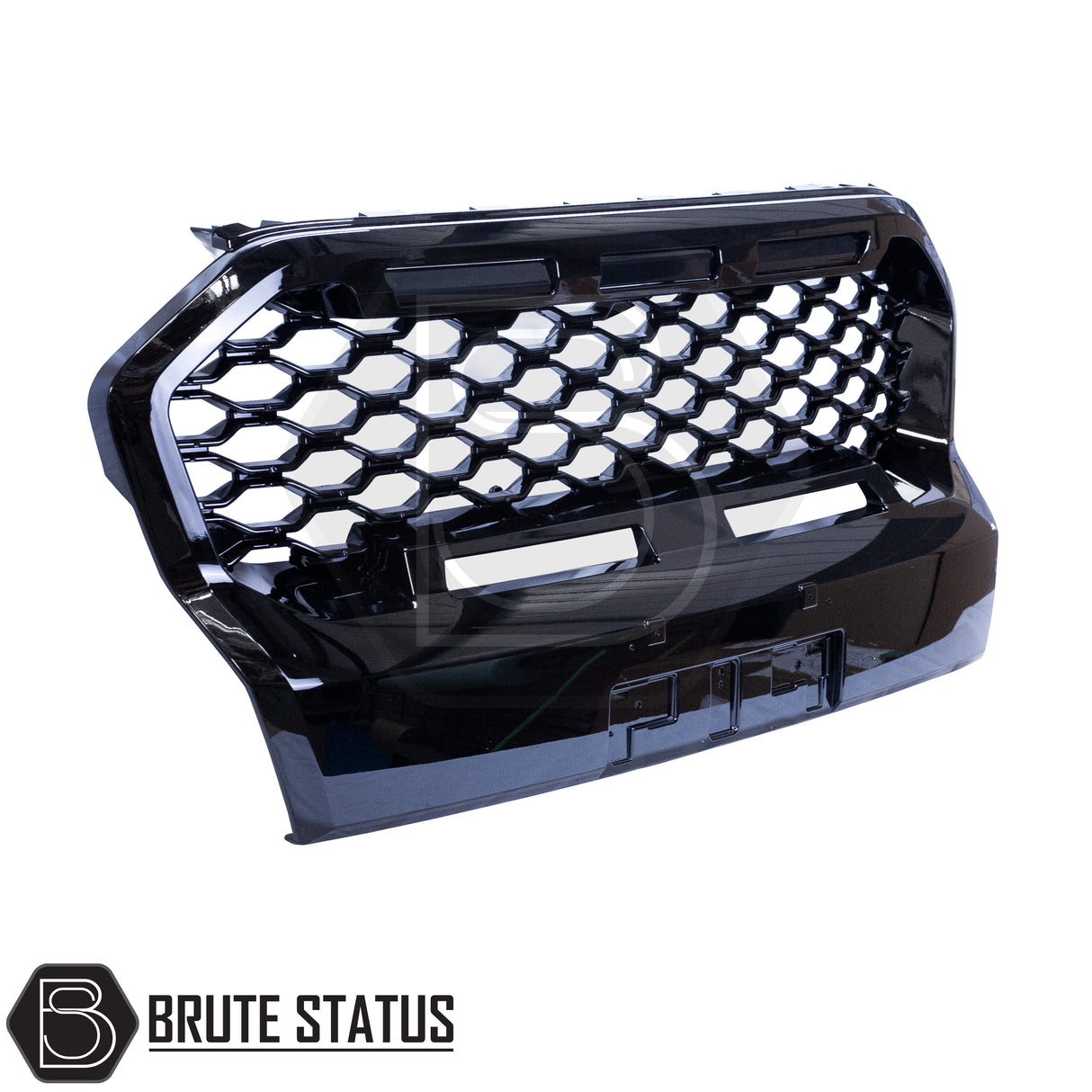 Ford Ranger 2019-2022 T8 Gloss Black Grille (Wildtrak Only) with Amber LEDs