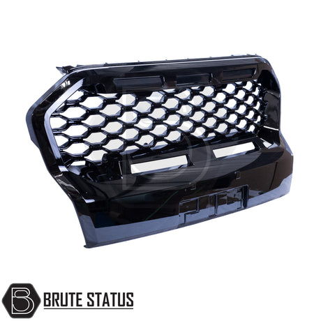 Ford Ranger 2019-2022 T8 Gloss Black Grille (Wildtrak Only) with Amber LEDs