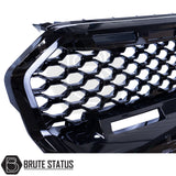 Ford Ranger 2019-2022 T8 Gloss Black Grille (Wildtrak Only) with Amber LEDs