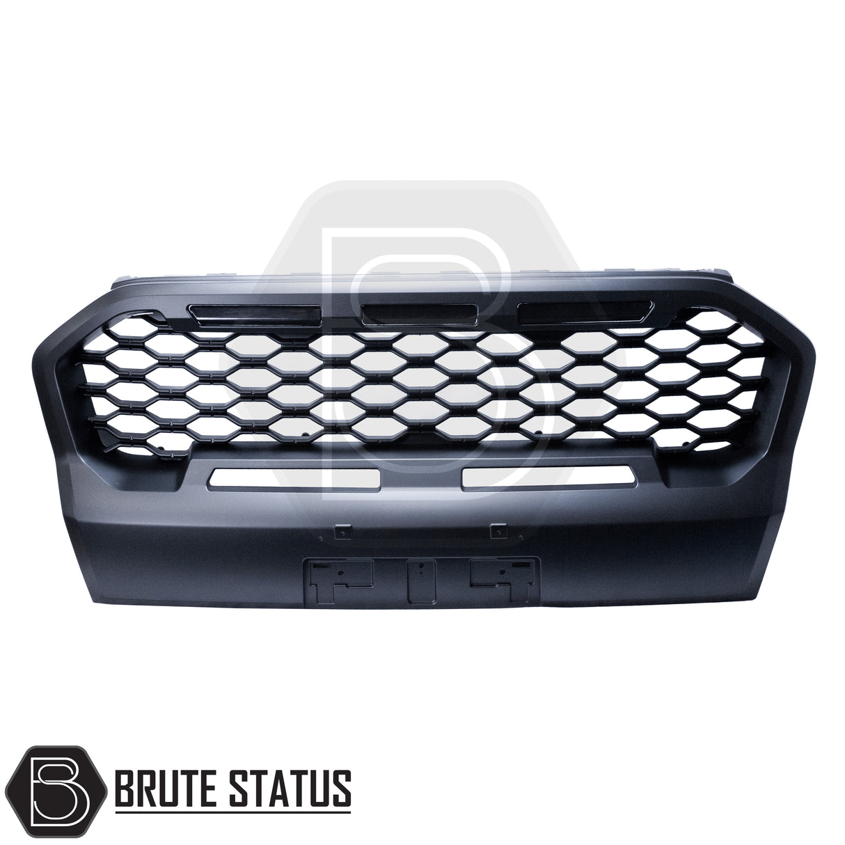 Ford Ranger 2019-2022 T8 Matte Black Grille (Wildtrak Only) with Amber LEDs