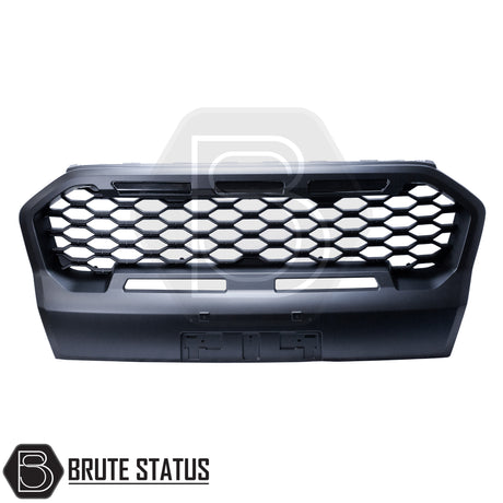 Ford Ranger 2019-2022 T8 Matte Black Grille (Wildtrak Only) with Amber LEDs
