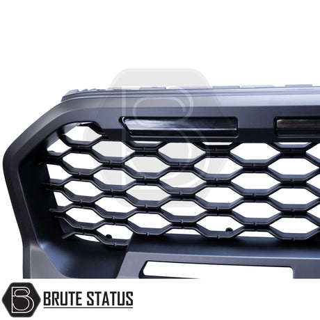 Ford Ranger 2019-2022 T8 Matte Black Grille (Wildtrak Only) with Amber LEDs