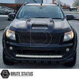 Ford Ranger 2012–2015 Overland Extreme bonnet scoop in textured matte black ABS plastic with washer jet cut-outs