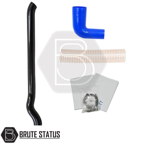 Ford Ranger 2012-2015 T6 stainless steel snorkel in gloss black for improved air intake and off-road performance