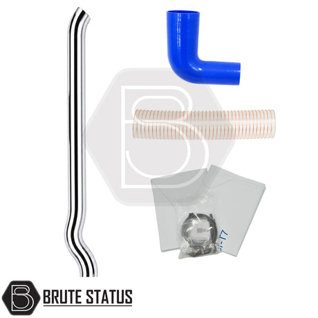 Ford Ranger 2012-2015 T6 stainless steel snorkel in polished chrome for improved air intake and off-road performance