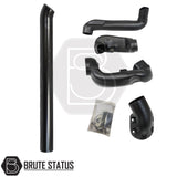 Ford Ranger T6 T7 stainless steel snorkel in gloss black combining aggressive styling with practical engine protection