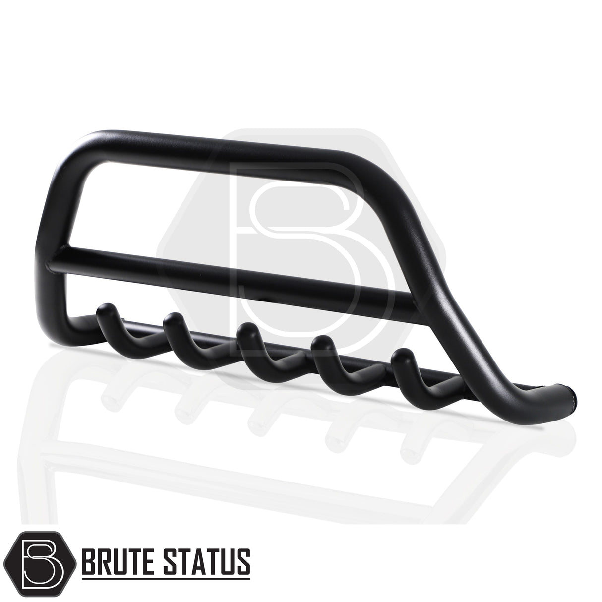 Matte black stainless steel city bar for Mitsubishi L200 2015-2019 – bumper protection with easy DIY installation and TÜV certification