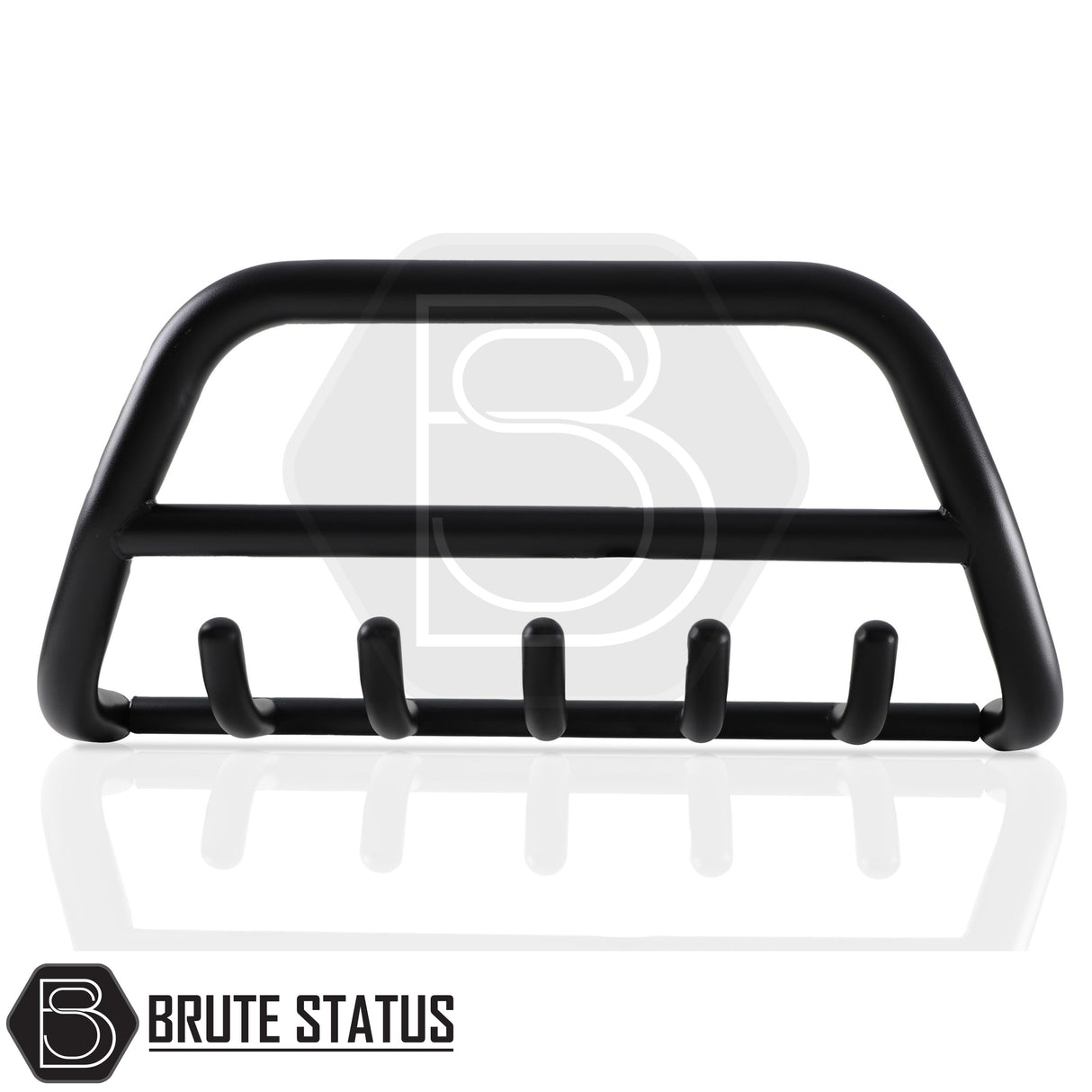 Matte black stainless steel city bar for Mitsubishi L200 2015-2019 – bumper protection with easy DIY installation and TÜV certification