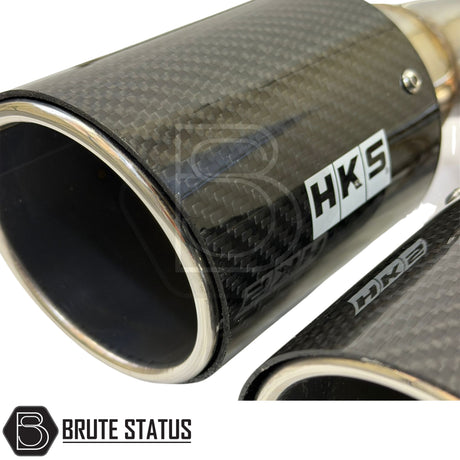 High-performance side exit exhaust for Ford Ranger 2012-2022, featuring twin carbon tips, improved airflow, and aggressive truck styling.