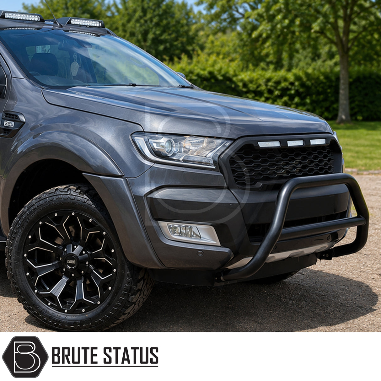 Ford Ranger 2012-2022 T6, T7, T8 Bull Bar (Nudge Bar) Matte Black