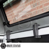 Ford Ranger 2012-2022 Truckman Grand Hardtop Canopy with adjustable clamps on aluminum track inside, showcasing secure, customizable storage solution for pick-up trucks.