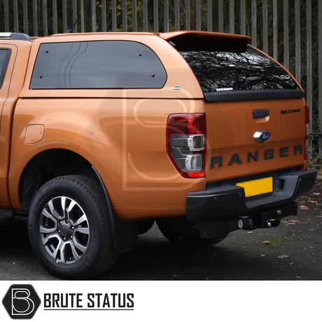 Ford Ranger 2012-2022 T6, T7, T8 Truckman Grand Hardtop Canopy with remote locking and roof bars, showcasing a stylish and secure upgrade for pick-up enthusiasts.