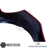 Ford Ranger 2012-2022 premium smooth style wide wheel arch kit in matte black, ABS wheel arch extensions for Double Cab pickups with aggressive wide body styling.
