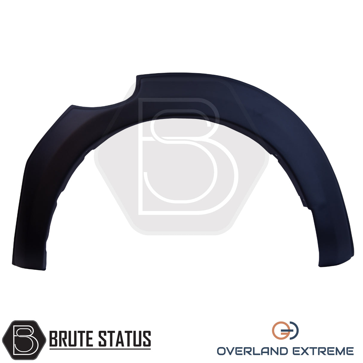 Overland style Ford Ranger 2012-2022 wide wheel arch kit, smooth matte black fender flares for Double Cab pickup trucks.