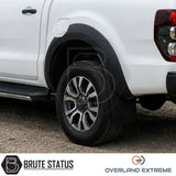 Ford Ranger 2012-2022 smooth style wide wheel arch kit in matte black, premium ABS wheel arch extensions for Double Cab pickup trucks.
