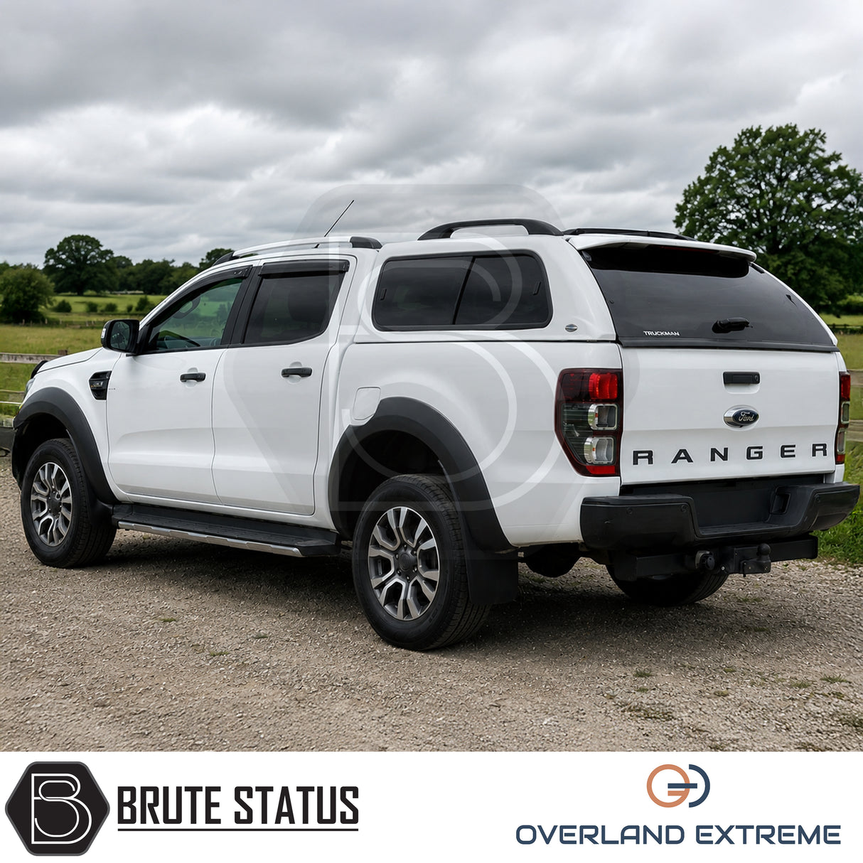 Ford Ranger 2012-2022 matte black wide arch kit, smooth wheel arch flares designed to enhance off-road styling and vehicle protection.