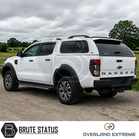 Ford Ranger 2012-2022 matte black wide arch kit, smooth wheel arch flares designed to enhance off-road styling and vehicle protection.