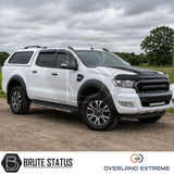 Ford Ranger 2012-2022 smooth wide wheel arch extensions, durable ABS fender flare kit for Double Cab models with factory-style fit.