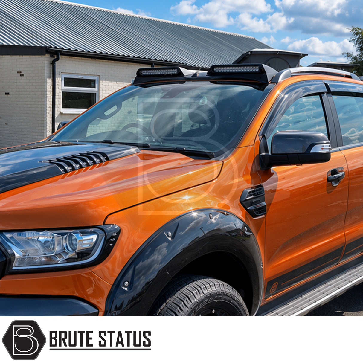 Premium roof spoiler for Ford Ranger T9 2023 onwards with impact-resistant construction and secure 3M tape installation