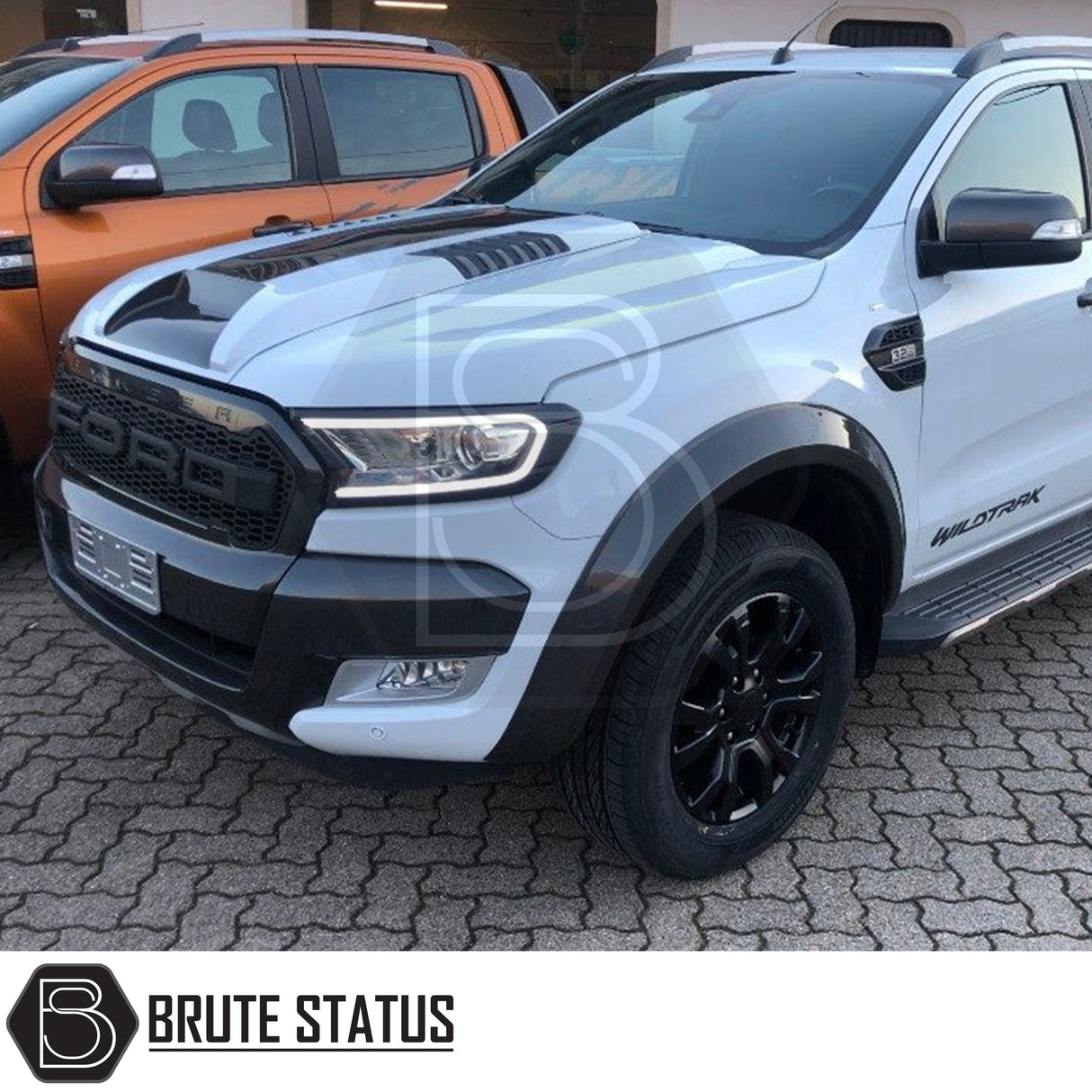 ABS wide wheel arches and 35mm hub-centric spacers for 2015–2021 Ford Ranger T7 T8, Raptor-style fitment