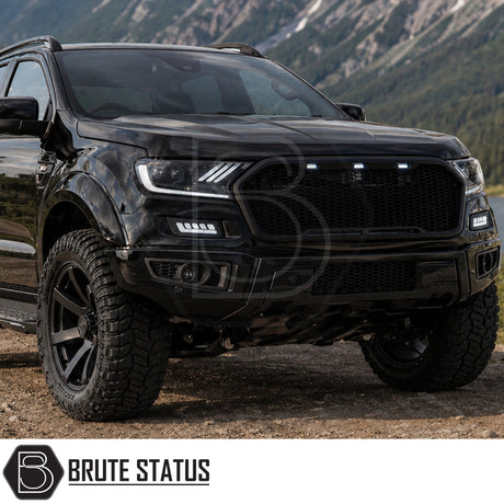Ford Ranger 2015-2022 Raptor style facelift body kit with LED grille, front bumper, fog lights and daytime running lights