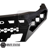 Matte black off-road front bumper for Ford Ranger 2015-2022 with winch mount, LED lighting and TÜV certification