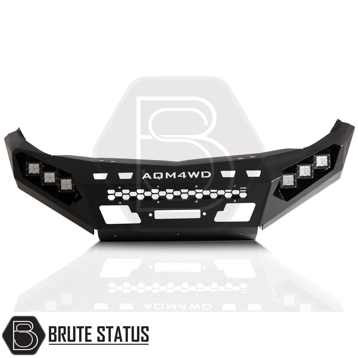Heavy-duty Ford Ranger winch bumper upgrade with carbon steel construction, aggressive styling and enhanced front-end protection