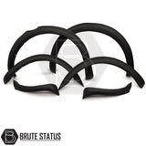 Ford Ranger 2015-2022 T7 T8 slim wheel arches with 50mm hub-centric wheel spacers, smooth black arch extensions for Double Cab pickup trucks.
