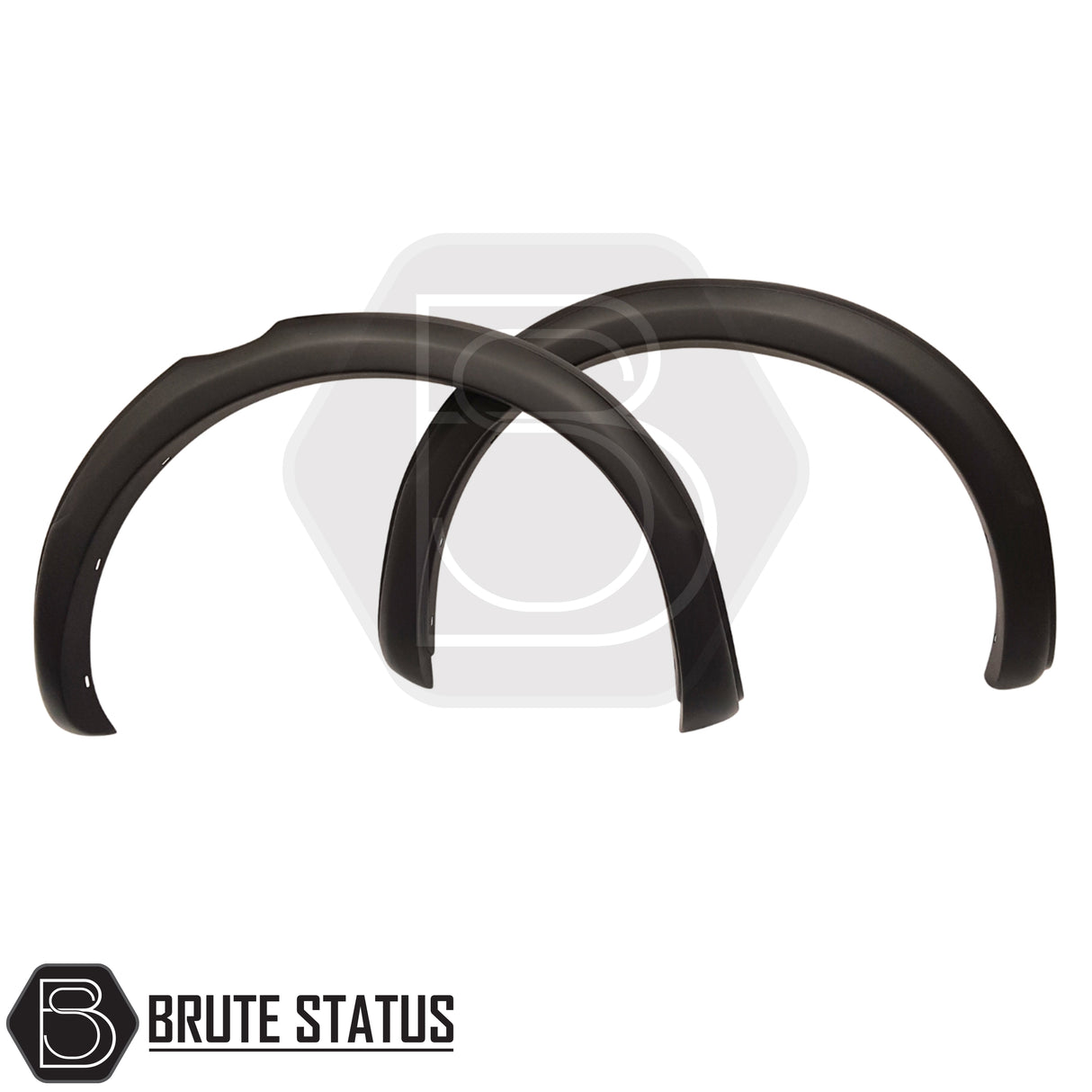 Ford Ranger 2015-2022 Double Cab slim wheel arch extensions with 50mm bolt-on wheel spacers, smooth black styling upgrade for T7 and T8 models.