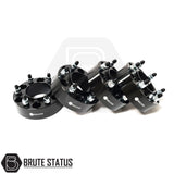 Set of 4 heavy duty black 50mm wheel spacers suitable for Ford Ranger pickup truck offroad 4x4 vehicle. 
