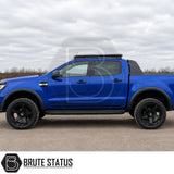Slim style wide arch kit fitted to Ford Ranger T7 T8 pickup truck with durable ABS construction and sleek factory-inspired styling