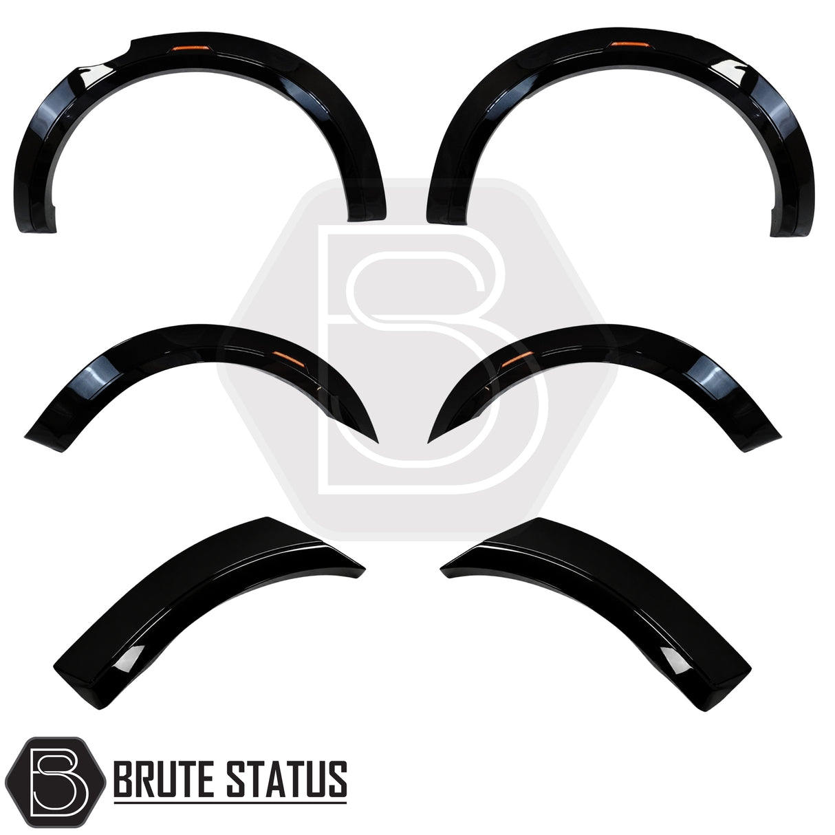 Ford Ranger 2015-2022 OEM style wide arch kit in gloss black with factory-inspired design and 45mm extension