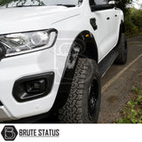 Ford Ranger 2015-2022 OEM style gloss black wide arch kit with factory-inspired design and integrated reflector details