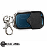 Black and silver key fob with blue protective peel suitable for roof spoiler for LED functions fit for a Ford Ranger T8 pickup truck, offroad, 4x4 overlanding vehicle. 