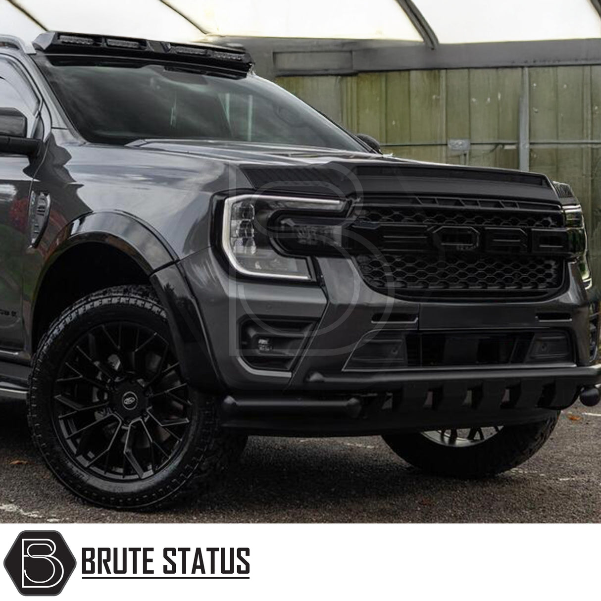 Headlight covers for the ford ranger 2023 onwards pickup truck in gloss black finish