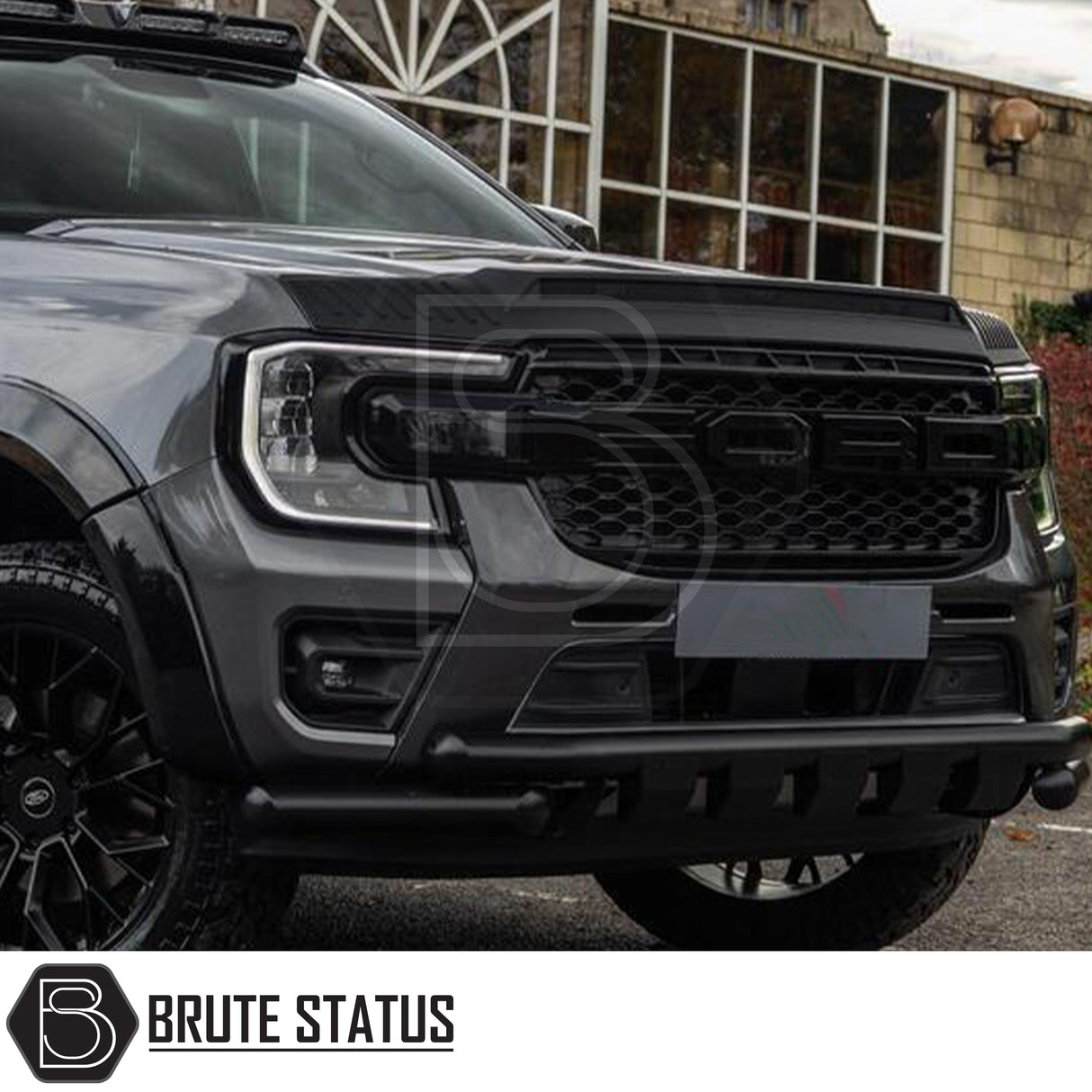Headlight covers for the ford ranger 2023 onwards pickup truck in gloss black finish