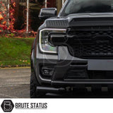 Headlight covers for the ford ranger 2023 onwards pickup truck in gloss black finish