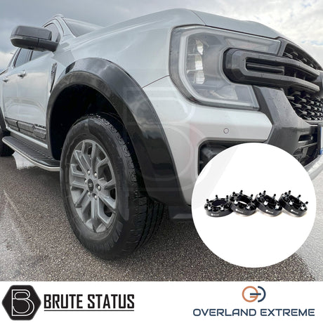Ford Ranger 2023+ T9 Gloss Black Wide Arch Kit (Overland Extreme) & 35mm Wheel Spacers