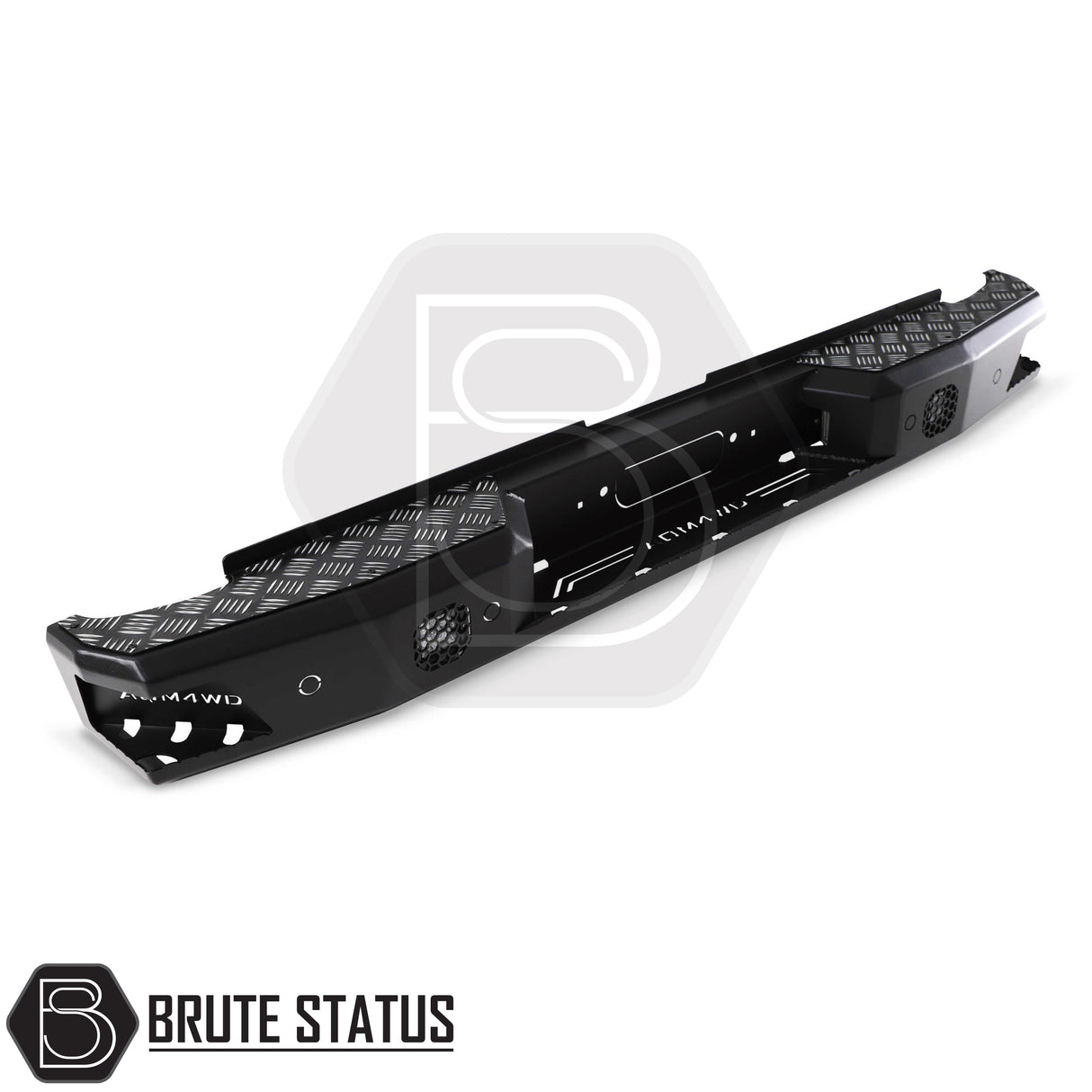 Ford Ranger 2023+ rear bumper upgrade with durable powder-coated finish and integrated LED lighting