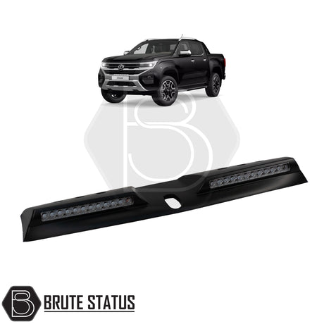 Brute Status LED roof spoiler with a matte black finish for the volkswagen amarok 2023 onwards pickup truck
