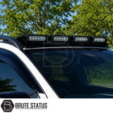 Ford Ranger 2023+ roof spoiler with LED lights in gloss black for aggressive T9 styling