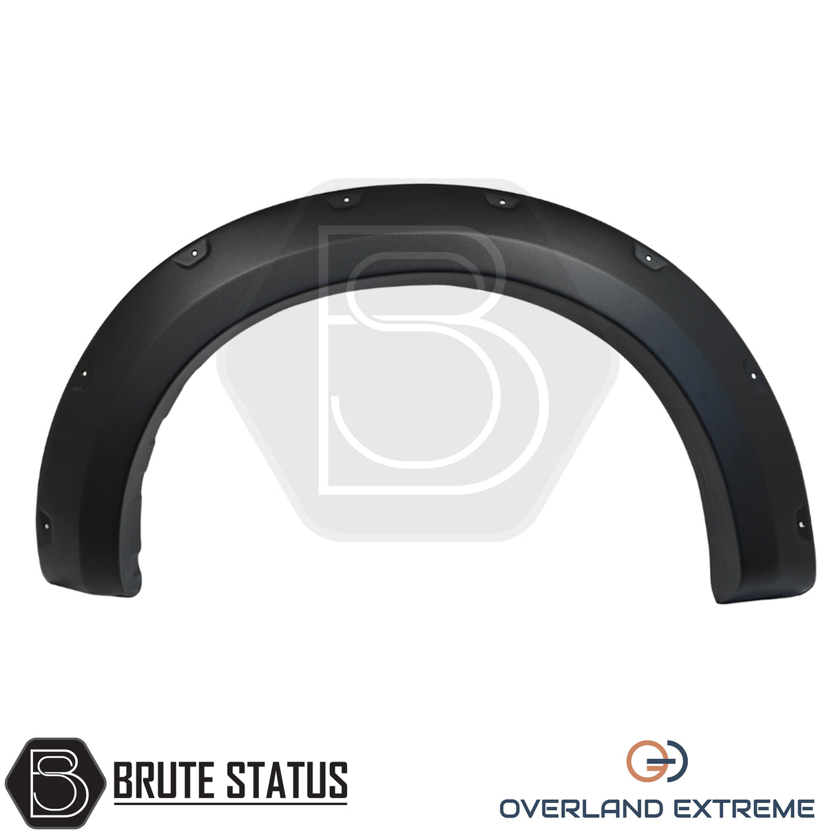 Ford Ranger 2023+ wide arch flare kit featuring cosmetic rivets, UV-resistant matte black finish and CAD-engineered fitment.