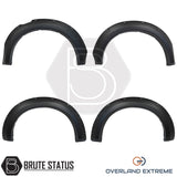 Ford Ranger T9 Double Cab wide wheel arch extensions in matte black, premium aftermarket styling upgrade with riveted overfender design.