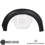 Aftermarket Ford Ranger 2023 wide arch kit in matte black, rugged overland-inspired styling accessory for T9 Double Cab pickups.