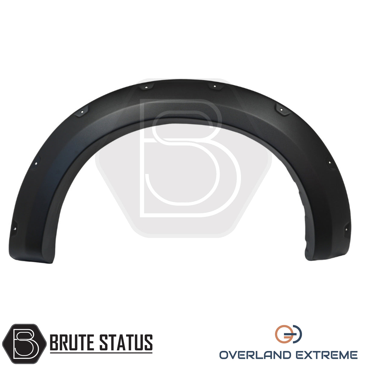 Matte black Overland Extreme arch kit installed on Ford Ranger T9 Double Cab, adding aggressive off-road styling and wider stance.